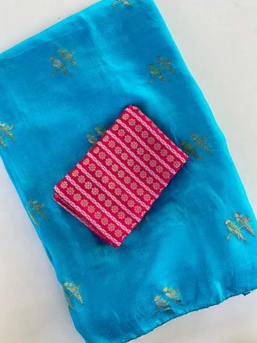 JUTE CRUSH SILK SAREE